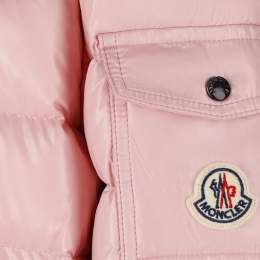 ◆키즈◆25FW 키즈 BADY 로고 패치 퀄팅 후드 패딩자켓 라이트핑크 1A527 10 68950 523