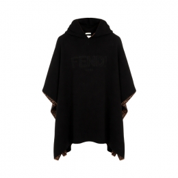 ◆키즈◆키즈 FF 로고 풀오버 후드 케이프 블랙 JUQ068 AVGC F0QA1