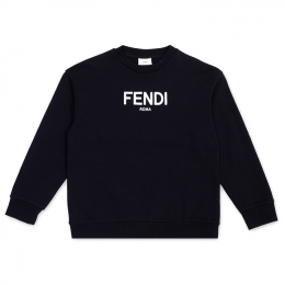 ◆키즈◆23FW 키즈 로고 프린팅 맨투맨 블랙 JUH051 5V0 F0GME