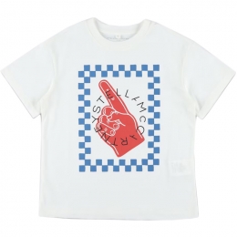 ◆키즈◆25SS 여성 핸드 로고 티셔츠 화이트 TW8R71 Z0434 100