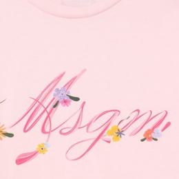키즈 플라워 레터링 로고 반팔 티셔츠 페어리핑크 S6MSJGTH015 MS076