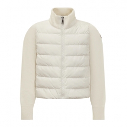 ◆키즈◆25FW 여성 로고 패치 니트 믹스 패딩자켓 아이보리 K2 954 9B000 02 M1241 035