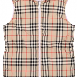 ◆키즈◆23SS 키즈 로고 패치 리버서블 후드 패딩조끼 라이트핑크 8061725