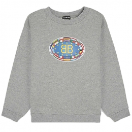 ◆키즈◆21SS 키즈 BB 플래그 맨투맨 그레이 558145 THV43 1241