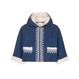 ◆키즈◆25FW 키즈 멜벳 코트 스톤블루 25F_C0175 STBLU