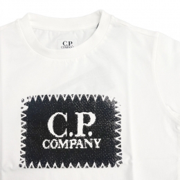 ◆키즈◆여성 로고 라벨 프린팅 반팔 티셔츠 화이트 20CKTS013C 00LAA17 103