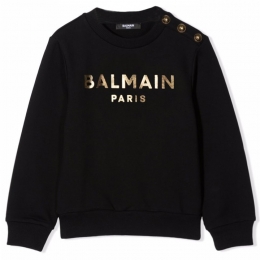 ◆키즈◆21FW 키즈 로고 프린트 숄더버튼 스웨트셔츠 블랙 6P4110 F0015 930