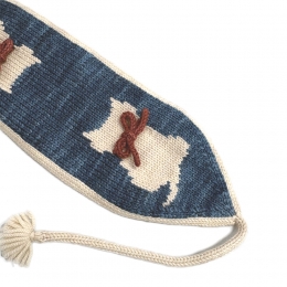 ◆키즈◆키즈 키튼 자수 헤드워머 블루스모크 K1250W25 469