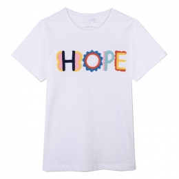 ◆키즈◆21SS 여성 호프 자수 티셔츠 화이트 602648 SQJD9 9000
