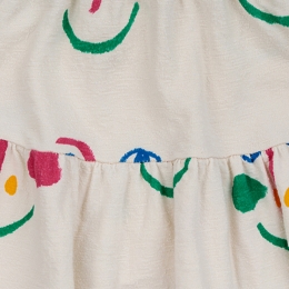 ◆키즈◆24SS 키즈 스마일링 마스크 올 오버 스커트 화이트 124AC087 110