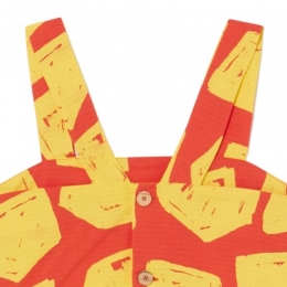 ◆키즈◆23SS 키즈 큐브 프린트 원피스 레드 S23035 251AW