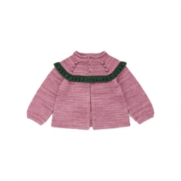 ◆키즈◆키즈 러플 가디건 앤틱로즈 K1034W25 670