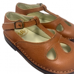 키즈 루시 LUCY 스트랩 레더 샌들 브라운 LUCY/FV-KASCP3