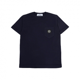 ◆키즈◆키즈 로고 패치 포켓 반팔 티셔츠 네이비 801620347 V0020