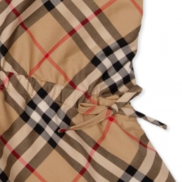 ◆키즈◆24SS 여성 빈티지체크 핀턱 슬리브리스 블라우스 베이지 8082211