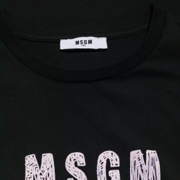 ◆키즈◆여성 저지 티셔츠 블랙/핑크 S6MSJUTH004 11088