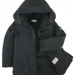 ◆키즈◆키즈 와펜 후드 패딩 자켓 네이비 691640634 V0020