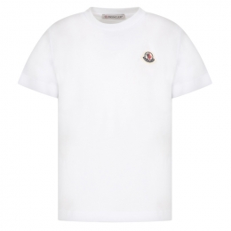 ◆키즈◆23SS 키즈 로고 패치 티셔츠 화이트 8C000 33 83907 001