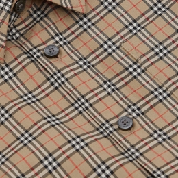 ◆키즈◆21FW 키즈 체크 프린트 긴소매 코튼 셔츠 아카이브베이지 8042957