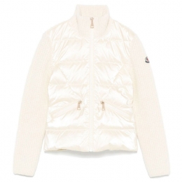 ◆키즈◆24FW 여성 로고 패치 니트 믹스 패딩자켓 아이보리 9B000 11 M1241 034