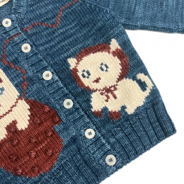 ◆키즈◆키즈 키튼 자수 가디건 블루스모크 K1249W25 469