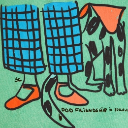 ◆키즈◆키즈 도그 프렌드십 티셔츠 그린 B126AC006 311