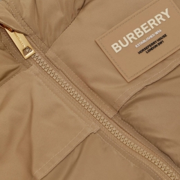 ◆키즈◆23SS 키즈 빈티지 체크 리버서블 후드 패딩 조끼 아카이브베이지 8061696