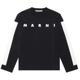 ◆키즈◆23FW 여성 로고 프린팅 롱 슬리브 티셔츠 블랙 M00870 M00LE 0M900