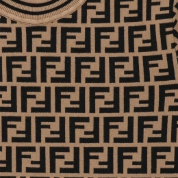 ◆키즈◆25SS 키즈 FF 자카드 니트 브라운 JFG069 AEYD F15B6