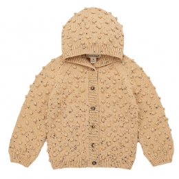 ◆키즈◆24FW 키즈 팝콘 후드 가디건 카멜컨페티 MP132001 290