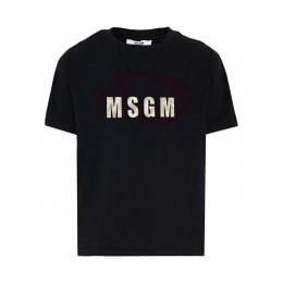 키즈 타이다이 로고 반팔 티셔츠 블랙 S6MSJBTH241 110