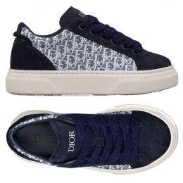 ◆키즈◆24FW 키즈 오블리크 스니커즈 블루 4WBS25SHOA 538