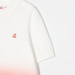 ◆키즈◆22SS 키즈 체리 그라디언트 티셔츠 화이트/오렌지 S02GJUKN0801 051A