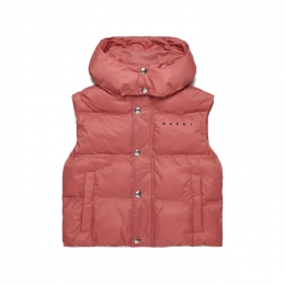 ◆키즈◆여성 로고 후드 패딩 조끼 모브핑크 M01539 M00LY 0M350