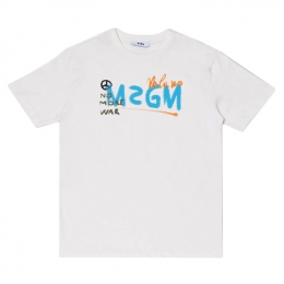 ◆키즈◆25SS 키즈 그래픽 로고 티셔츠 화이트 S5MSJBTH294 013