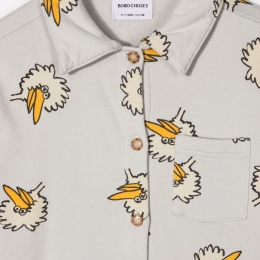 ◆키즈◆21FW 키즈 버디 프린트 롱슬리브 셔츠 그레이 221AC051 909