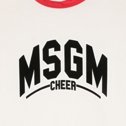 ◆키즈◆24FW 키즈 로고 티셔츠 크림/레드 F4MSJBTH224 013