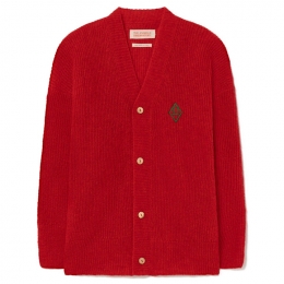 ◆키즈◆22FW 키즈 로고 자수 가디건 레드 F22109 038FE