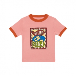 ◆키즈◆키즈 그루비 페이즐리 링거 반팔 티셔츠 로즈우드 K3137F25 641