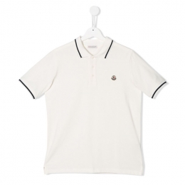 ◆키즈◆21SS 여성 로고 자수 카라 티셔츠 화이트 8A704 20 8496W 034