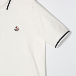 ◆키즈◆21SS 여성 로고 자수 카라 티셔츠 화이트 8A704 20 8496W 034