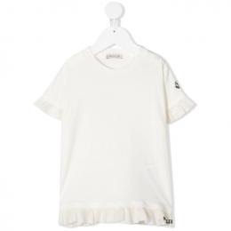 ◆키즈◆21SS 여성 러플 티셔츠 화이트 8C757 10 83907 034