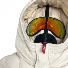 ◆키즈◆키즈 레이어드 후드 고글패딩 아이보리 CK 720R T TMF5 503