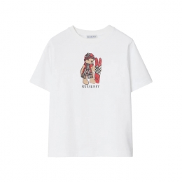 ◆키즈◆키즈 스키 베어 반팔 티셔츠 화이트 8117542