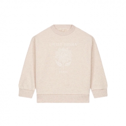 ◆키즈◆키즈 로잘리아 자수 맨투맨 헤더크림 25F_S0172 HECRE