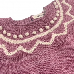 ◆키즈◆키즈 지그재그 패턴 드레스 앤틱로즈 K1221W25 670