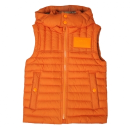 ◆키즈◆22FW 여성 로고 패치 후드 패딩 조끼 오렌지 8053710