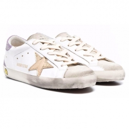 ◆키즈◆22SS 키즈 골드 슈퍼스타 스니커즈 퍼플탭 GYF00102 F002837 81614