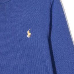 ◆키즈◆22SS 여성 포니 로고 자수 니트 블루 323 799887 025