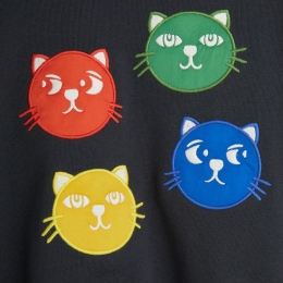 ◆키즈◆25SS 키즈 캣헤드 자수 맨투맨 블랙 25120119 99